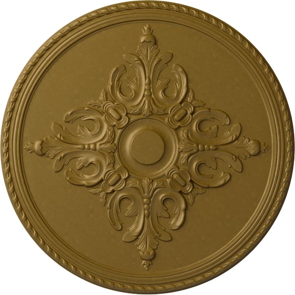 Ekena Millwork Milton Ceiling Medallion (Fits Canopies up to 7 7/8"), Hand-Painted Gold, 40 5/8"OD x 1 3/4"P CM40MIGLS - main